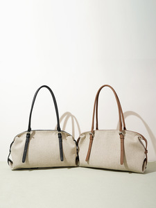Bolso de Mano de Lino con Cierre para Mujer, Diseño de Alta Gama, Minimalista y de Gran Capacidad, Bolso de Hombro - Product Image 1