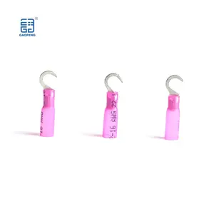 Red Color 1.25mm Heat Shrink Copper Wire Connectors Insulated Terminals Marine Automotive Crimp Connector Fork Electrical Wiring