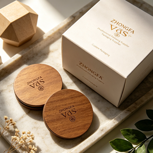 Tapas de madera premium Zhongfa para frascos de velas, cubiertas con logotipo personalizado para recipientes de vidrio y fragancias para el hogar - Product Image 6