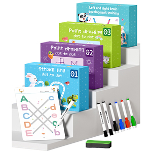 Livre d'exercices cérébraux réutilisable pour enfants : Outil d'écriture portable qui améliore l'apprentissage et la créativité - Product Image 1