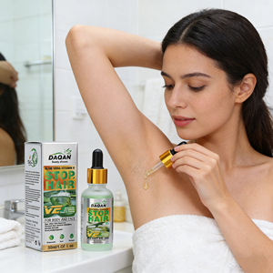 Suero Depilatorio DAQAN de 30 ml con <span class=keywords><strong>Aloe</strong></span> <span class=keywords><strong>Vera</strong></span> y Vitamina E, Suero Inhibidor del Crecimiento del Cabello, Suero Reparador para Eliminar el Vello - Product Image 3