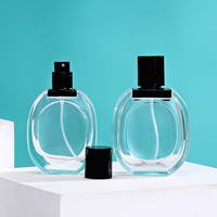 Flacon de parfum rechargeable de 30 ml avec pompe à pression, vente en gros, flacon pulvérisateur en verre portable de voyage, flacon de parfum vide avec attache pour carte