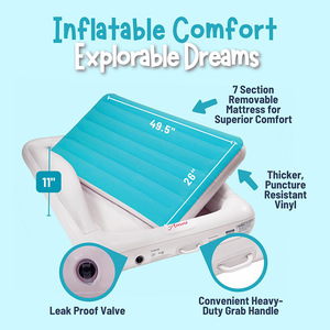 Children's Air <b>Mattress</b> Inflatable Bed Foldable Portable Honeycomb Type Flocked High Bed for Outdoor Camping Baby's Bedding - Product Image 5