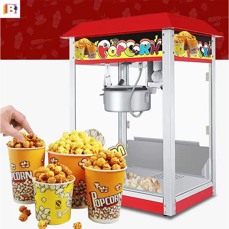 Mesin Pembuat Jagung Pop Komersial, Mesin Popcorn Besar Penghangat Makanan
