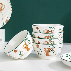 ชุดจานชามคุณภาพสูง ชุดอาหารค่ำพอร์ซเลน ชุดภาชนะเซรามิกสำหรับใช้ในบ้าน - Product Image 4