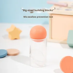 Wooden Cross-border Baby Color Cognition Building Blocks Shape <b>Matching</b> Teaching Aids Early Education Sorting Coin <b>Box</b> Toy Ages - Product Image 4