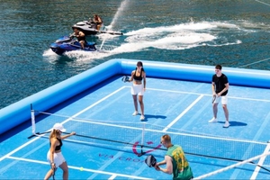 Water <strong>Inflatable</strong> Badminton Court Fun <strong>Floating</strong> Island <strong>Inflatable</strong> Water Sport Platform <strong>Inflatable</strong> Pickleball Court - Product Image 6