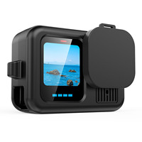 Étui en silicone pour caméra d'action 13, protecteur d'écran en verre trempé noir, film protecteur, couvercle latéral de la batterie, capuchon d'objectif