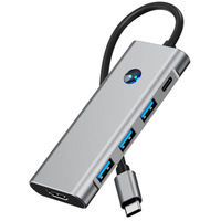 Hub USB multiport portable, hub USB haute vitesse et hub USB pour Macbook, hub USB 7 ports, hub USB C 7 en 1, type C pour ordinateur portable, moniteur