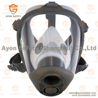 Masque à gaz à cône intégral super professionnel en silicone avec fonction flexible de surface dure pour les pompiers et la protection chimique