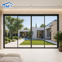 Portes et fenêtres coulissantes en aluminium et verre, modernes, écoénergétiques, robustes, pour usage commercial et résidentiel, grandes dimensions, pour patio.