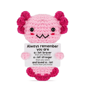 80 Estilos de Animales de Ganchillo Hechos a Mano, Animales de Ganchillo Positivos de Apoyo Emocional, Ajolote de Ganchillo para Regalo - Product Image 1