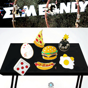 13 Estilos de Pines de Esmalte con Diseños de Comida: Hamburguesa, Pizza, Pollo, Bebidas, Café, Palomitas de Maíz, Papas Fritas, Hot Dog, Joyería para Mujer, Metal de Níquel Negro - Product Image 3