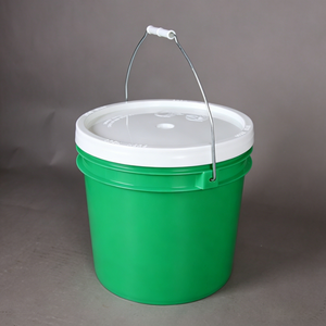 Cubo de pintura de plástico resistente de 3.5 galones (13L) con tapa y asa - Product Image 5