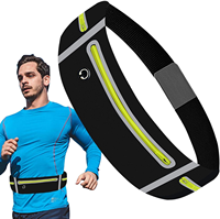 Ceinture de course ajustable avec support de téléphone, sac banane de sport mains libres, pochette d'accessoires pour la gym, la remise en forme et les voyages