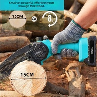Mini tronçonneuse sans fil de 6 pouces, batterie au lithium rechargeable, tronçonneuse électrique portative pour l'élagage des branches d'arbres, le jardinage et le bois