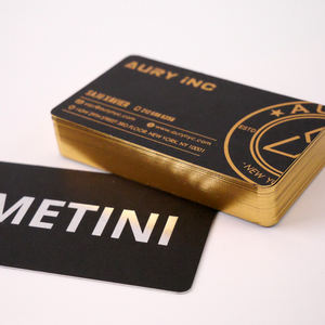 تصميم مخصص شعار فاخر برقائق ذهبية ختم بطاقة عمل طباعة بيع بالجملة شخصية منقوشة زيارة بطاقات ورقية Thank أنت - Product Image 1