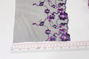 Tinh Tế 18Cm Đen Voile Ưa Thích Hoa Đàn Hồi Thêu Ren Vải Polyester Tulle Ren Trim Cho Phụ Nữ Ăn Mặc - Product Image 6