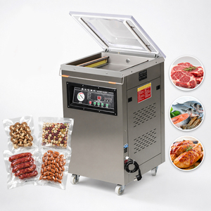 Machine d'emballage sous vide automatique de table à chambre unique pour plateaux de viande fraîche de volaille, avec injection de gaz - Product Image 1