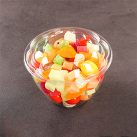 Custom Printing Wegwerp Bloemvormige Transparante Fruitverpakking Plastic Verpakking Pet Plastic Slakom