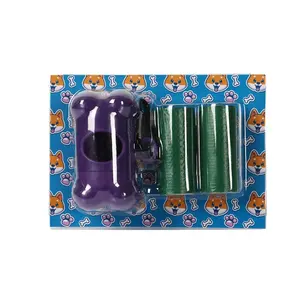 Ensemble de distributeur de sacs à crottes pour animaux de compagnie portable écologique stocké avec 2 rouleaux et 1 os pour animaleries - Product Image 5