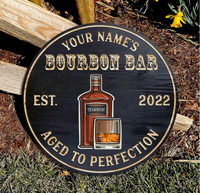Plaque murale en bois rustique personnalisée pour bar à bourbon, accessoires de décoration pour homme
