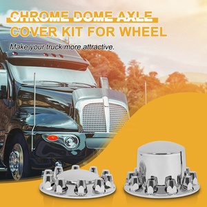 Couvercle d'essieu de roue de camion en plastique ABS couvercle avant arrière avec 10 goujons adaptés pour 22.5 pouces - Product Image 4