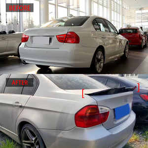 สปอยเลอร์หลัง BMW ทรง PSM สีดำเงา ลายคาร์บอน วัสดุ ABS สำหรับรถยนต์รุ่น E90 ซีรีส์ 3 ปี 2005-2011 ฝากระโปรงท้ายทรง Ducktail - Product Image 2