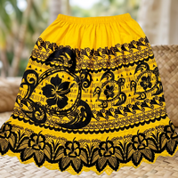 Jupes Polynésiennes Personnalisées pour Femmes, Respirantes, de Haute Qualité, Taille Empire, Antistatiques, Longueur Genou, Durables, Style Îles du Pacifique