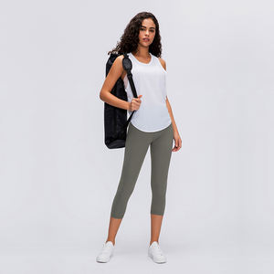 Camisetas Sin Mangas para mujer, chaleco holgado de secado rápido, ropa deportiva, camiseta Sin Mangas con lazo en <span class=keywords><strong>la</strong></span> espalda para Fitness - Product Image 6