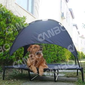 Canbopet Op Maat Gemaakt Metalen <span class=keywords><strong>Frame</strong></span> Buiten Verhoogd Hondenkattenbed Met Luifel - Product Image 6