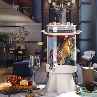 Grand pot de fermentation en verre OEM avec robinet, pot à vin et à infusion en verre résistant aux hautes températures, couvercle hermétique