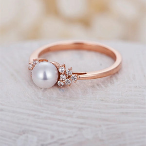 Anello Effetto Perla per Donne, Accessorio Minimalista alla Moda per Dito Mignolo, Regalo - Product Image 6