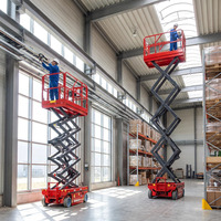 Platform Pengangkat Hidrolik Bersertifikasi CE, Scissor Lift Selfpropelled, Lift Elektronik Kecil untuk Perawatan Udara Dalam Ruangan