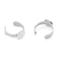 Base de bague ajustable en acier inoxydable 304 personnalisable par le fabricant, pour création de bagues sur mesure