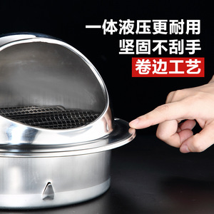 ฝาครอบระบายอากาศทรงกลมสแตนเลส Seshun ขนาด 201 มม. สำหรับกลางแจ้ง ป้องกันฝน สำหรับครัว พร้อมมุ้งกันแมลง - Product Image 2