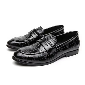 Mocasines de Cuero Genuino para Hombre, Diseño de Serpiente, para Oficina y Vestimenta Formal, Zapatos de Lujo en Oferta - Product Image 3