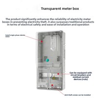 Boîte de distribution et de commutation triphasée en plastique transparent 380V IP30 63-100A sans prises