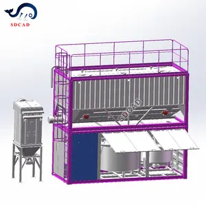 Groutmenginstallatie Voor Damfunderingsgrouting Met Horizontaal En Vastgeschroefd Silomortelfabriek Cementmengsysteem