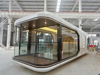 Maison flottante modulaire de luxe en conteneur, maison mobile intelligente, villa préfabriquée flottante pour la vie en bord de mer