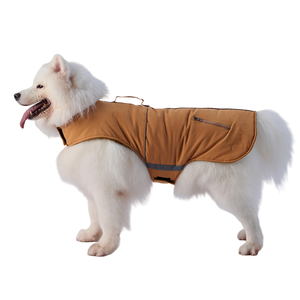 Parka reflectante de invierno para perros grandes con punto de correa integrado-Abrigo para clima frío con forro térmico aislado - Product Image 1