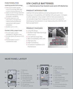 3C10KS 10KVA/9000W Sistema de Alimentación Ininterrumpida (UPS) Trifásico en Línea, Monofásico, Sin Batería - Product Image 4