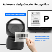 Escáner de Código de Barras de Escritorio JR T30e 2D Código QR Lector de Mesa 1D Verificador de Precios Lector de Código de Barras Fijo para Supermercado