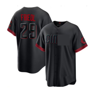 Maillot de football américain cousu en gros Cincinnati 44 # De <span class=keywords><strong>La</strong></span> <span class=keywords><strong>Cruz</strong></span> 29 #   Friedl 7 # Steer 21 # Maillot de joueur de baseball américain Greene Limited - Product Image 4