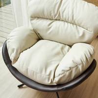Fauteuil pivotant artisanal de style nordique de luxe léger - Fauteuil de détente de style crème pour appartement et hôtel