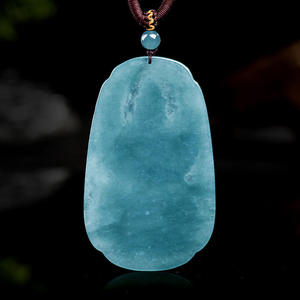 Colgante de Jadeíta Natural Azul Agua con Rata de Jade, Bodhisattva de Mil Manos Guardián, Regalo UNISEX con Certificado de Tasación GY79 - Product Image 3