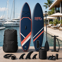 Planche de SUP gonflable tout usage 10ft6 à faible MOQ, avec pont large tissé Drop Stitch et coussin de pont en EVA, pour propriétaires de marques, pour eaux calmes