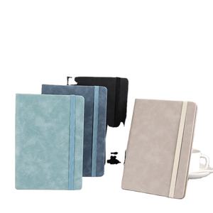 Promotion en gros : Agenda professionnel A5 en PU avec bande élastique, style couverture rigide, logo personnalisé, carnet à reliure thermique - Product Image 1