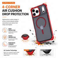 Coque de protection antichoc translucide mate à aimant puissant pour iPhone 17 Pro Max, 17e Air, 16 Pro Max, 15 Plus