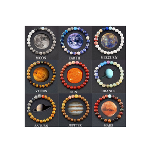 กำไลข้อมือดีไซน์ใหม่ประดับหินอัญมณี8พืชพลังงานสากลจักรวาลเครื่องประดับหินธรรมชาติลูกปัดจักระรักษากำไลแฟชั่น - Product Image 1